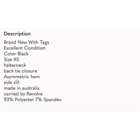 $318 Revolve x Rumer Willow Cut Out Maxi Dress black Size XS m3 - Picture 8 of 8